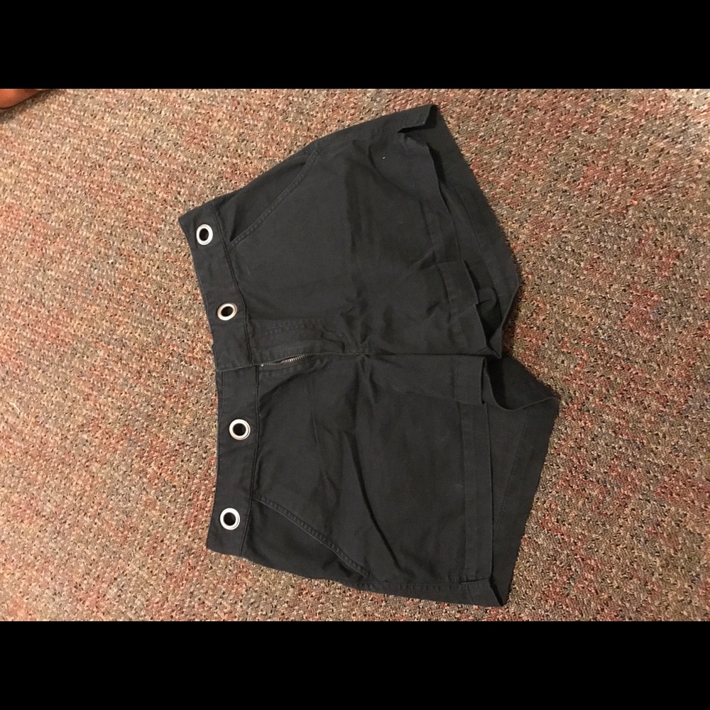 black shorts